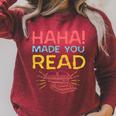 Made You Read Librarian Book Reader Library Book Premium Tri-Blend Raglan Sleeve Sweatshirt Heather Dust