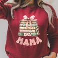 Mama Book First Chapter Birthday Family Matching Party Raglan Sleeve Sweatshirt Heather Dust