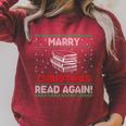 Marry Chistmas Read Again Book Lover Xmas Reader Raglan Sleeve Sweatshirt Heather Dust
