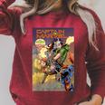 Marvel Captain Marvel Versus Rogue Revenge Comic Book Cover Raglan Sleeve Sweatshirt Heather Dust Marvel Captain Marvel Versus Rogue Revenge Comic Book Cover Raglan Sleeve Sweatshirt Heather Dust