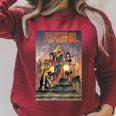 Marvel Comixology Captain Marvel Revolution Comic Book Cover Raglan Sleeve Sweatshirt Heather Dust
