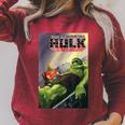 Marvel Comixology The Hulk Adam Warlock Comic Book Cover Raglan Sleeve Sweatshirt Heather Dust