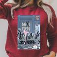 Marvel Comixology Next Gen Age Of X-Men Comic Book Cover Raglan Sleeve Sweatshirt Heather Dust