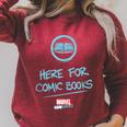 Marvel Confidence Here For Comic Books Raglan Sleeve Sweatshirt Heather Dust