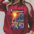 Marvel Eternals Comic Book Cover Immortals Walk The Earth Raglan Sleeve Sweatshirt Heather Dust Marvel Eternals Comic Book Cover Immortals Walk The Earth Raglan Sleeve Sweatshirt Heather Dust