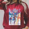 Marvel The Marvels Comic Book Cover 1 Raglan Sleeve Sweatshirt Heather Dust