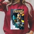 Marvel Thanos Is Dead Killed By Gamora Comic Book Cover Raglan Sleeve Sweatshirt Heather Dust