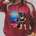 Marvel X-Men '97 Vintage Classic Cyclops Comic Book Panels Raglan Sleeve Sweatshirt Heather Dust Marvel X-Men '97 Vintage Classic Cyclops Comic Book Panels Raglan Sleeve Sweatshirt Heather Dust