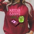 Matcha & Books Club Green Tea Latte Lovers Raglan Sleeve Sweatshirt Heather Dust Matcha & Books Club Green Tea Latte Lovers Raglan Sleeve Sweatshirt Heather Dust