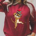 Meerkat Reading Books Raglan Sleeve Sweatshirt Heather Dust