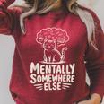 Mentally Somewhere Else Cat Coffee Books Lover Raglan Sleeve Sweatshirt Heather Dust