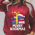 Merry Bookmas Christmas Bookworm Xmas Book Lover Reading Raglan Sleeve Sweatshirt Heather Dust Merry Bookmas Christmas Bookworm Xmas Book Lover Reading Raglan Sleeve Sweatshirt Heather Dust