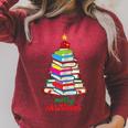 Merry Christmas Tree Book Reading Librarian Raglan Sleeve Sweatshirt Heather Dust Merry Christmas Tree Book Reading Librarian Raglan Sleeve Sweatshirt Heather Dust