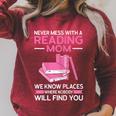 Never Mess With a Reading Mom Books Mother Raglan Sleeve Sweatshirt Heather Dust