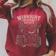 Midnight Readers Society Aesthetic Bookish Raglan Sleeve Sweatshirt Heather Dust