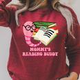 Mommys Reading Buddy Bookworm Humor Book Lover Mom Raglan Sleeve Sweatshirt Heather Dust