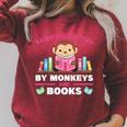 Monkeys And Books Saying With Book And Monkey Raglan Sleeve Sweatshirt Heather Dust Monkeys And Books Saying With Book And Monkey Raglan Sleeve Sweatshirt Heather Dust