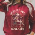 Morally Grey Book Club Skeleton Romantasy Reader Raglan Sleeve Sweatshirt Heather Dust Morally Grey Book Club Skeleton Romantasy Reader Raglan Sleeve Sweatshirt Heather Dust