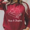 Naps And Chapters Sleeping Cat On Book Line Art Raglan Sleeve Sweatshirt Heather Dust Naps And Chapters Sleeping Cat On Book Line Art Raglan Sleeve Sweatshirt Heather Dust