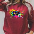 National Read America Shirt United States Read Books Raglan Sleeve Sweatshirt Heather Dust