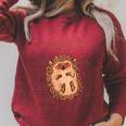 Natural Science Textbook Anatomy Hedgehog Raglan Sleeve Sweatshirt Heather Dust