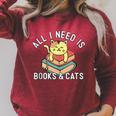 All I Need Is Books And Cats Mom Who Loves Reading Cat Lover Raglan Sleeve Sweatshirt Heather Dust All I Need Is Books And Cats Mom Who Loves Reading Cat Lover Raglan Sleeve Sweatshirt Heather Dust