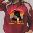 All I Need Is Coffee And My Books It Is Too Peopley Outside Raglan Sleeve Sweatshirt Heather Dust