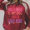 All I Need Is My Dog And A Good Book Girls Book Reader Raglan Sleeve Sweatshirt Heather Dust All I Need Is My Dog And A Good Book Girls Book Reader Raglan Sleeve Sweatshirt Heather Dust