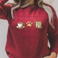 My Needs Are Simple Coffee Paw And Books Vintage Raglan Sleeve Sweatshirt Heather Dust My Needs Are Simple Coffee Paw And Books Vintage Raglan Sleeve Sweatshirt Heather Dust