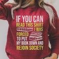 Nerd Bibliophile Book Reading Lover Bookworm Reading Raglan Sleeve Sweatshirt Heather Dust