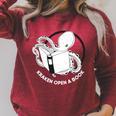 Nerdy Book Lover Shirt Kraken Open A Book Raglan Sleeve Sweatshirt Heather Dust