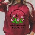 How Many Nights A Week Should You Be Reading 6-7 Book Lovers Raglan Sleeve Sweatshirt Heather Dust