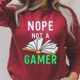 Nope Not a Gamer Bookworm Reader Book Lover For Teens Moms Raglan Sleeve Sweatshirt Heather Dust Nope Not a Gamer Bookworm Reader Book Lover For Teens Moms Raglan Sleeve Sweatshirt Heather Dust