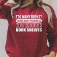 Not Enough Bookshelves Book Hoarder Raglan Sleeve Sweatshirt Heather Dust