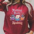Nothing Beats Reading Book Librarian Rock Paper Scissors Raglan Sleeve Sweatshirt Heather Dust Nothing Beats Reading Book Librarian Rock Paper Scissors Raglan Sleeve Sweatshirt Heather Dust