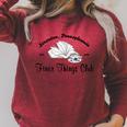 The Office Finer Things Club With Book Raglan Sleeve Sweatshirt Heather Dust