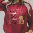 Oh What Fun It Is To Read Christmas Cute Reindeer Read Books Raglan Sleeve Sweatshirt Heather Dust Oh What Fun It Is To Read Christmas Cute Reindeer Read Books Raglan Sleeve Sweatshirt Heather Dust