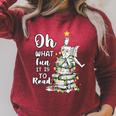 Oh What Fun It Is To Read Librarian Christmas Book Lover Raglan Sleeve Sweatshirt Heather Dust Oh What Fun It Is To Read Librarian Christmas Book Lover Raglan Sleeve Sweatshirt Heather Dust