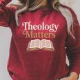 Theology Matters Open Book Raglan Sleeve Sweatshirt Heather Dust