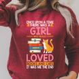 Once Upon a Time Girl Who Really Loved Books & Cat Reading Raglan Sleeve Sweatshirt Heather Dust Once Upon a Time Girl Who Really Loved Books & Cat Reading Raglan Sleeve Sweatshirt Heather Dust