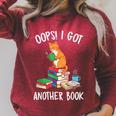 Oops I Got Another Book Cat Reader Raglan Sleeve Sweatshirt Heather Dust