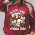 Oops I Got Another Book Silly Goose Reading Books Bookworms Raglan Sleeve Sweatshirt Heather Dust