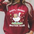 Oops I Bought Another Book Bookish Goose Reading Lover Nerd Raglan Sleeve Sweatshirt Heather Dust