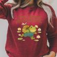 Oops I Bought Another Book Frog For Bookish Readers Raglan Sleeve Sweatshirt Heather Dust