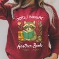 Oops I Bought Another Book Raccoon Reading Book Bookworm Raglan Sleeve Sweatshirt Heather Dust Oops I Bought Another Book Raccoon Reading Book Bookworm Raglan Sleeve Sweatshirt Heather Dust