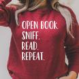 Open Book Sniff Read Repeat T-Shirt Raglan Sleeve Sweatshirt Heather Dust Open Book Sniff Read Repeat T-Shirt Raglan Sleeve Sweatshirt Heather Dust