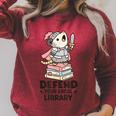 Opossum Book Lover Meme Kawaii Sarcastic Humor Women Raglan Sleeve Sweatshirt Heather Dust
