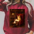 Orange Cat Book Lovers Cozy Bookish Librarian Raglan Sleeve Sweatshirt Heather Dust Orange Cat Book Lovers Cozy Bookish Librarian Raglan Sleeve Sweatshirt Heather Dust