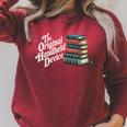 The Original Handheld Device Book Fair Book Lover Raglan Sleeve Sweatshirt Heather Dust