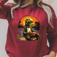 Outdoors Alligator Reading Book Raglan Sleeve Sweatshirt Heather Dust Outdoors Alligator Reading Book Raglan Sleeve Sweatshirt Heather Dust
